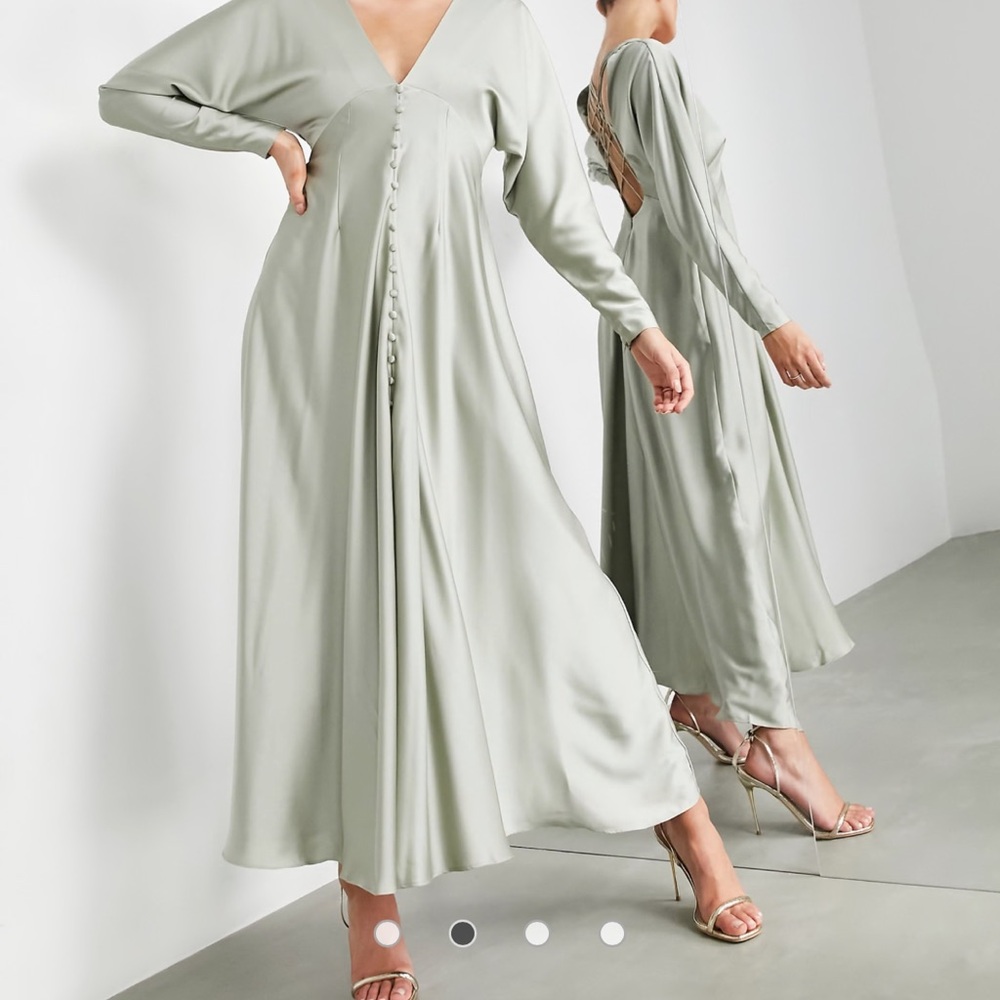 ASOS Elegant Sage Green Maxi Dress